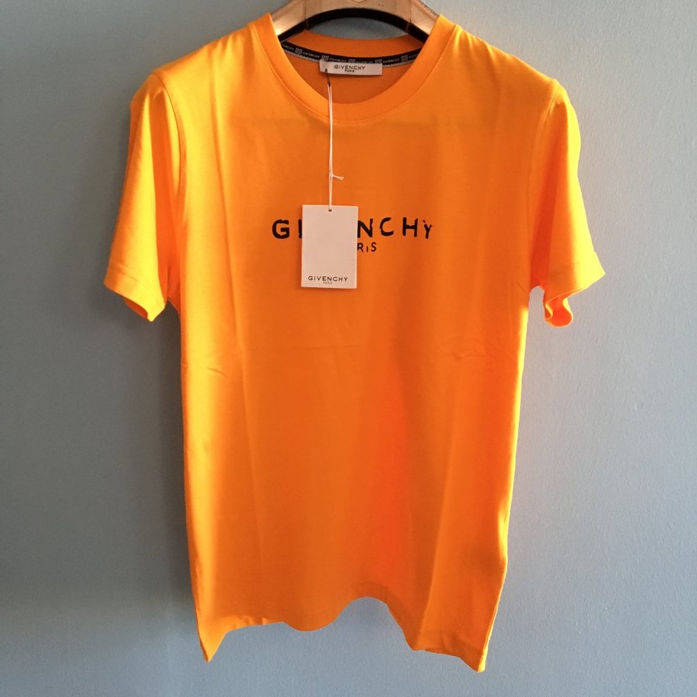 Givenchy Orange T-shirt Men 100%Cotton Size Medium